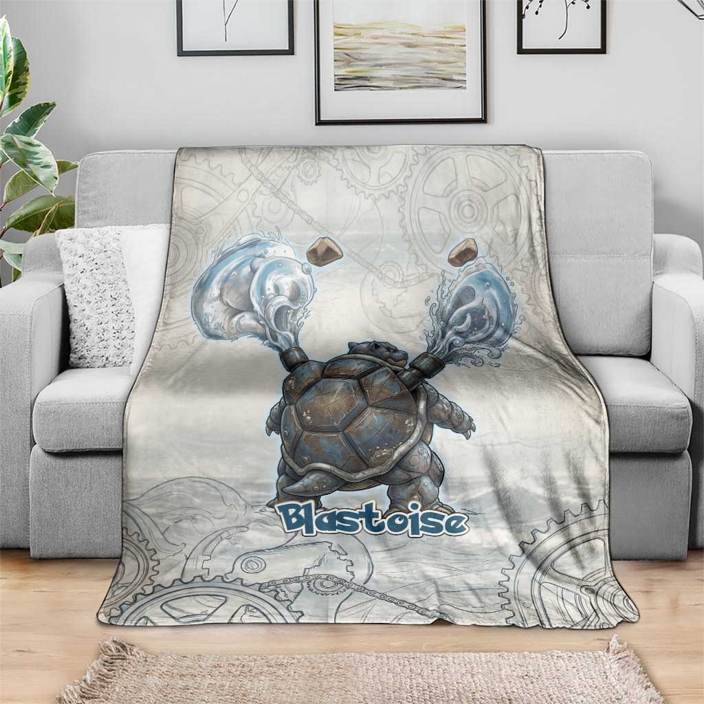 Blastoise Blanket Steampunk Mechanical Gear Art