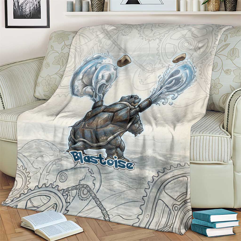 Blastoise Blanket Steampunk Mechanical Gear Art