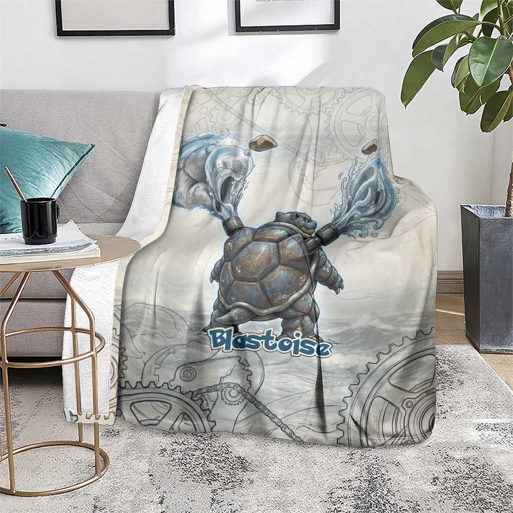 Blastoise Blanket Steampunk Mechanical Gear Art