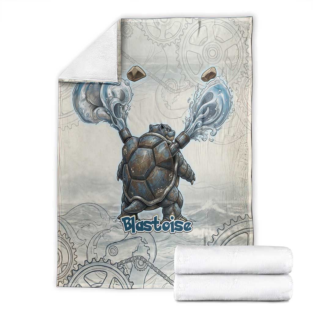 Blastoise Blanket Steampunk Mechanical Gear Art