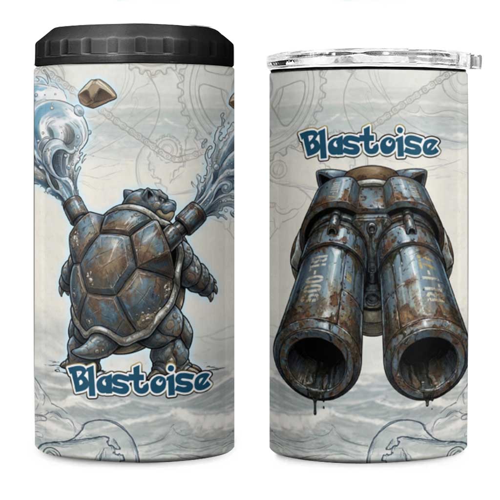 Blastoise 4 in 1 Can Cooler Tumbler Steampunk Mechanical Gear Art