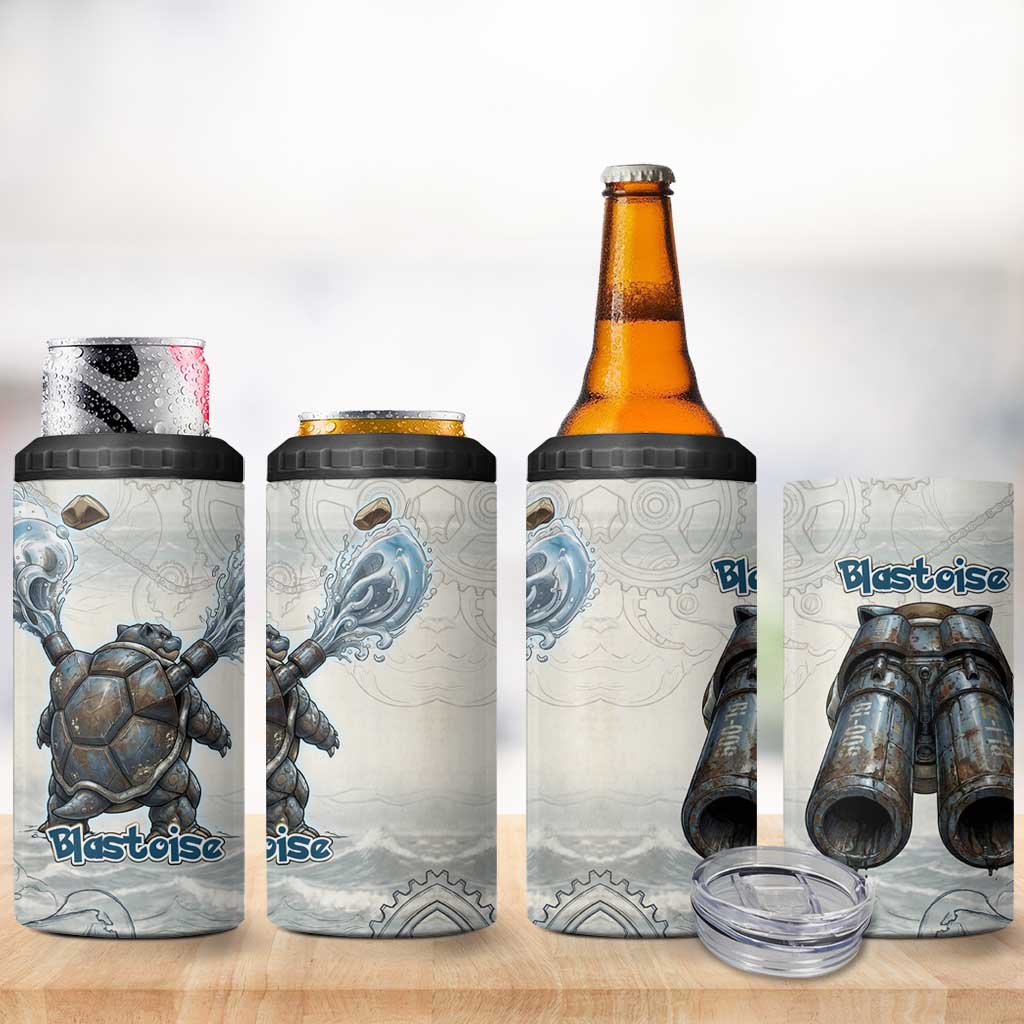 Blastoise 4 in 1 Can Cooler Tumbler Steampunk Mechanical Gear Art