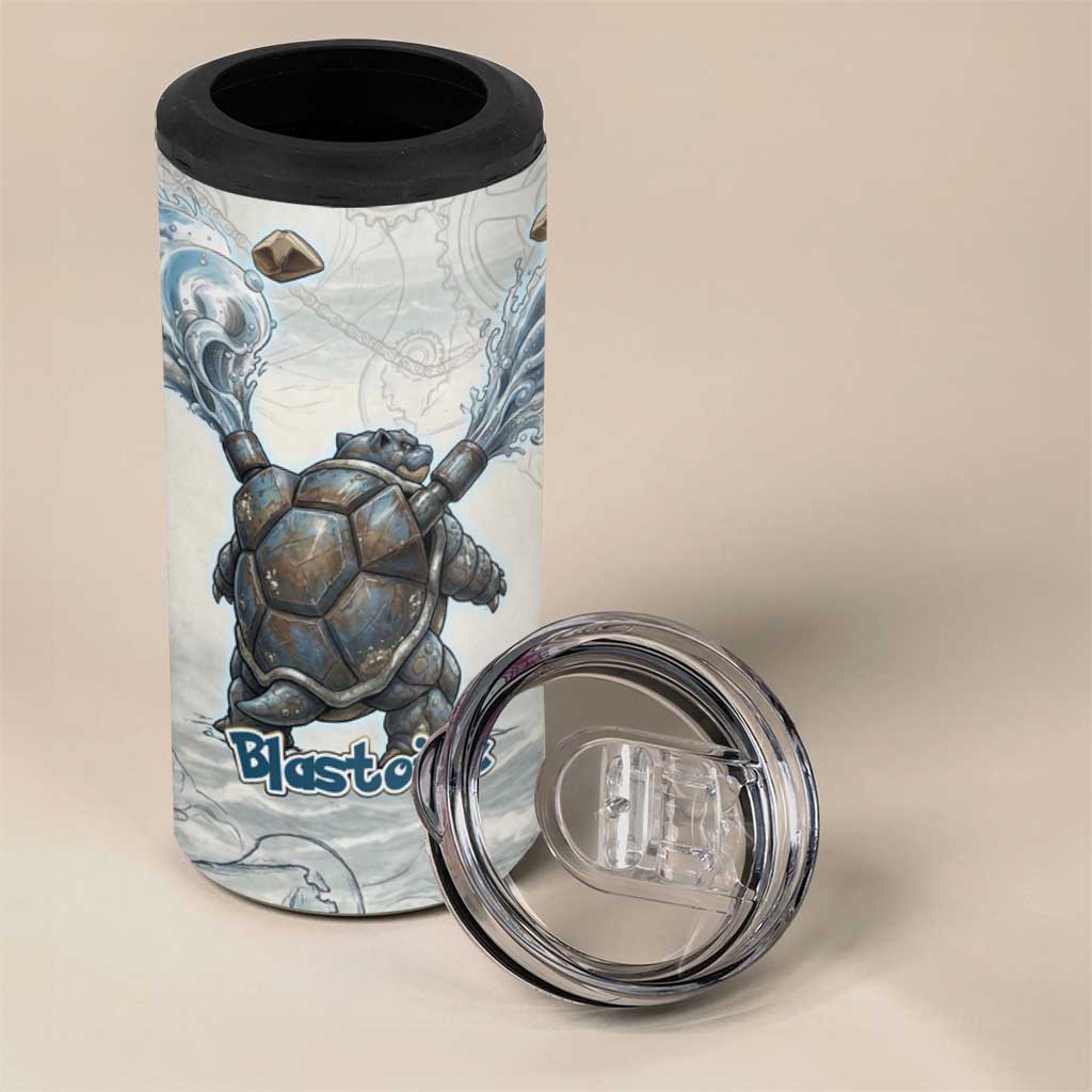 Blastoise 4 in 1 Can Cooler Tumbler Steampunk Mechanical Gear Art