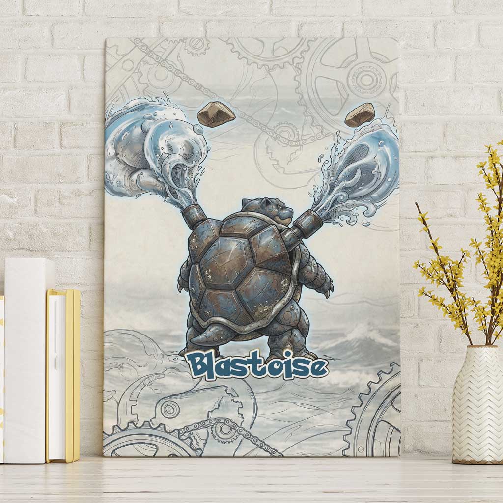 Blastoise Canvas Wall Art Steampunk Mechanical Gear Art
