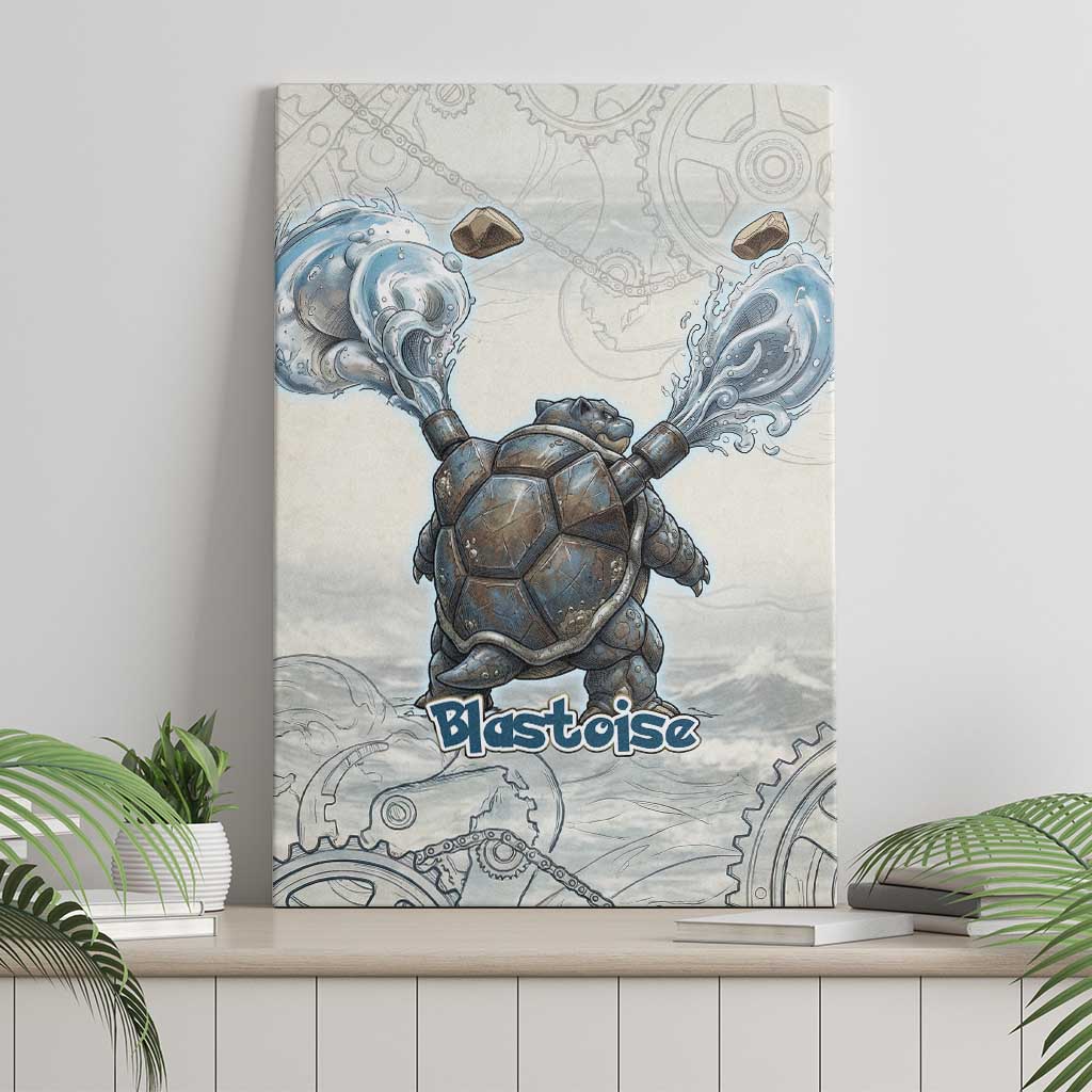 Blastoise Canvas Wall Art Steampunk Mechanical Gear Art