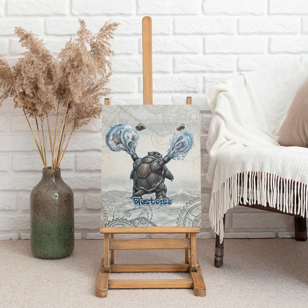 Blastoise Canvas Wall Art Steampunk Mechanical Gear Art