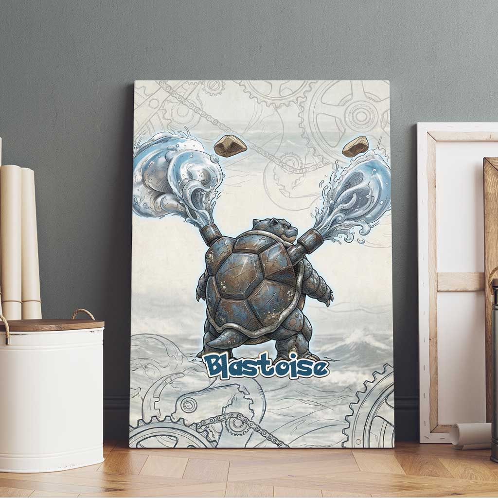 Blastoise Canvas Wall Art Steampunk Mechanical Gear Art