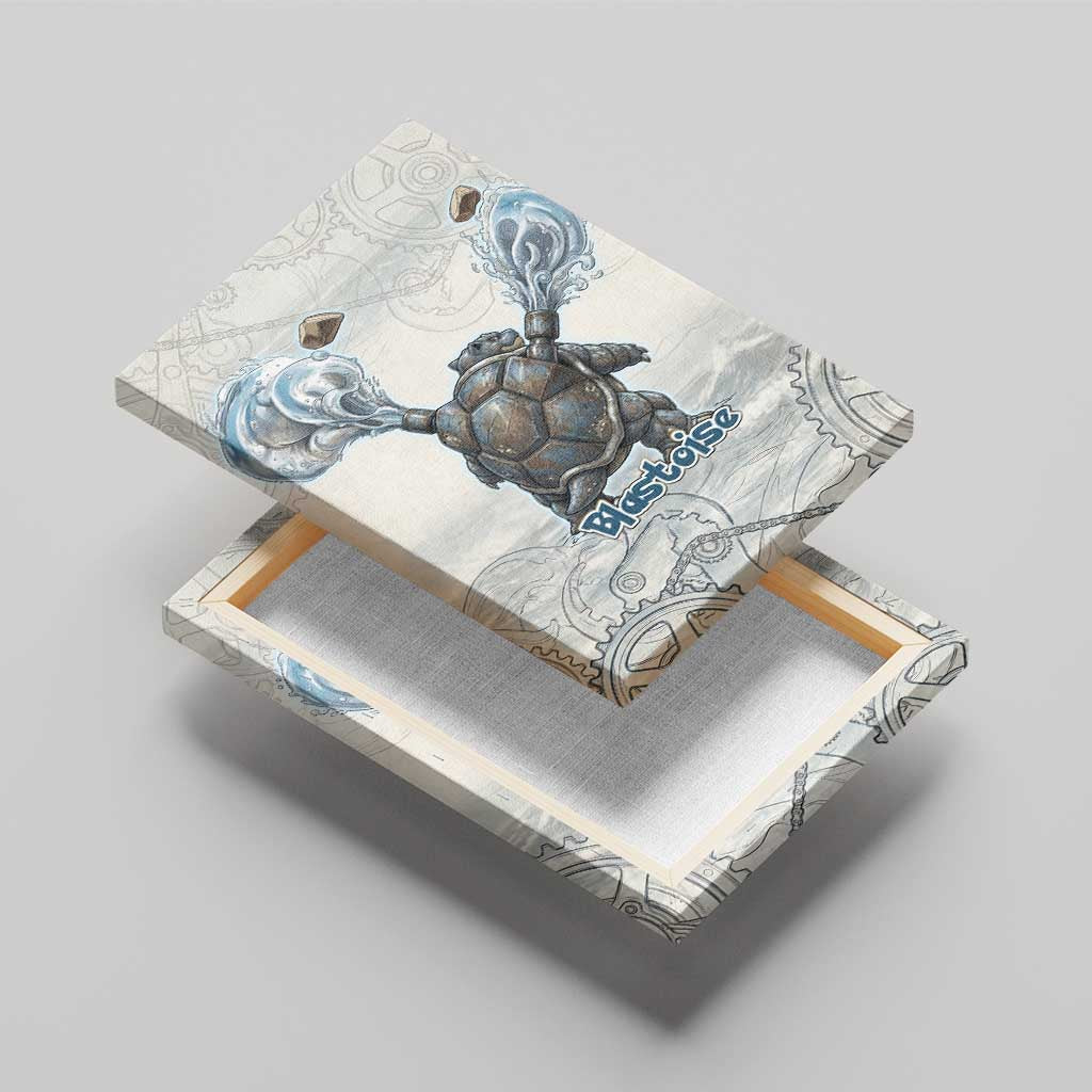Blastoise Canvas Wall Art Steampunk Mechanical Gear Art