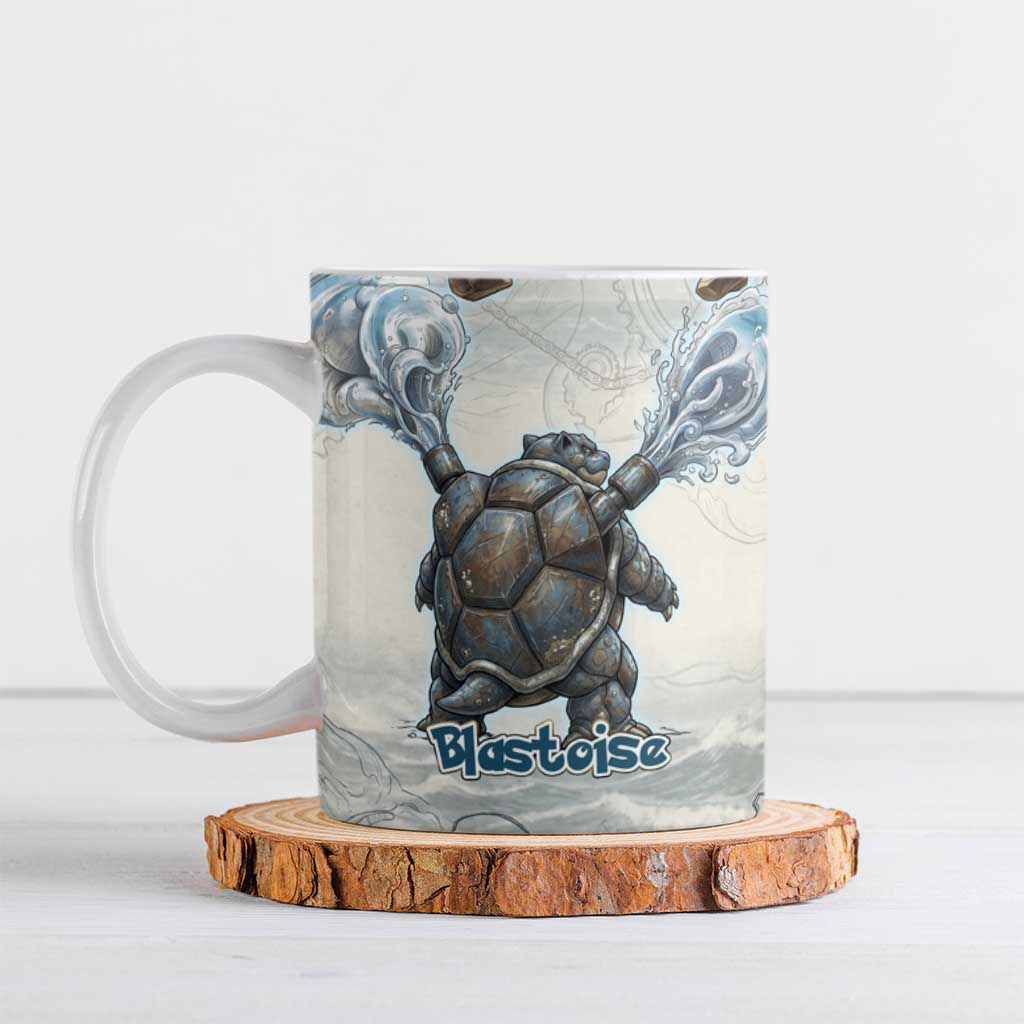 Blastoise Ceramic Mug Steampunk Mechanical Gear Art
