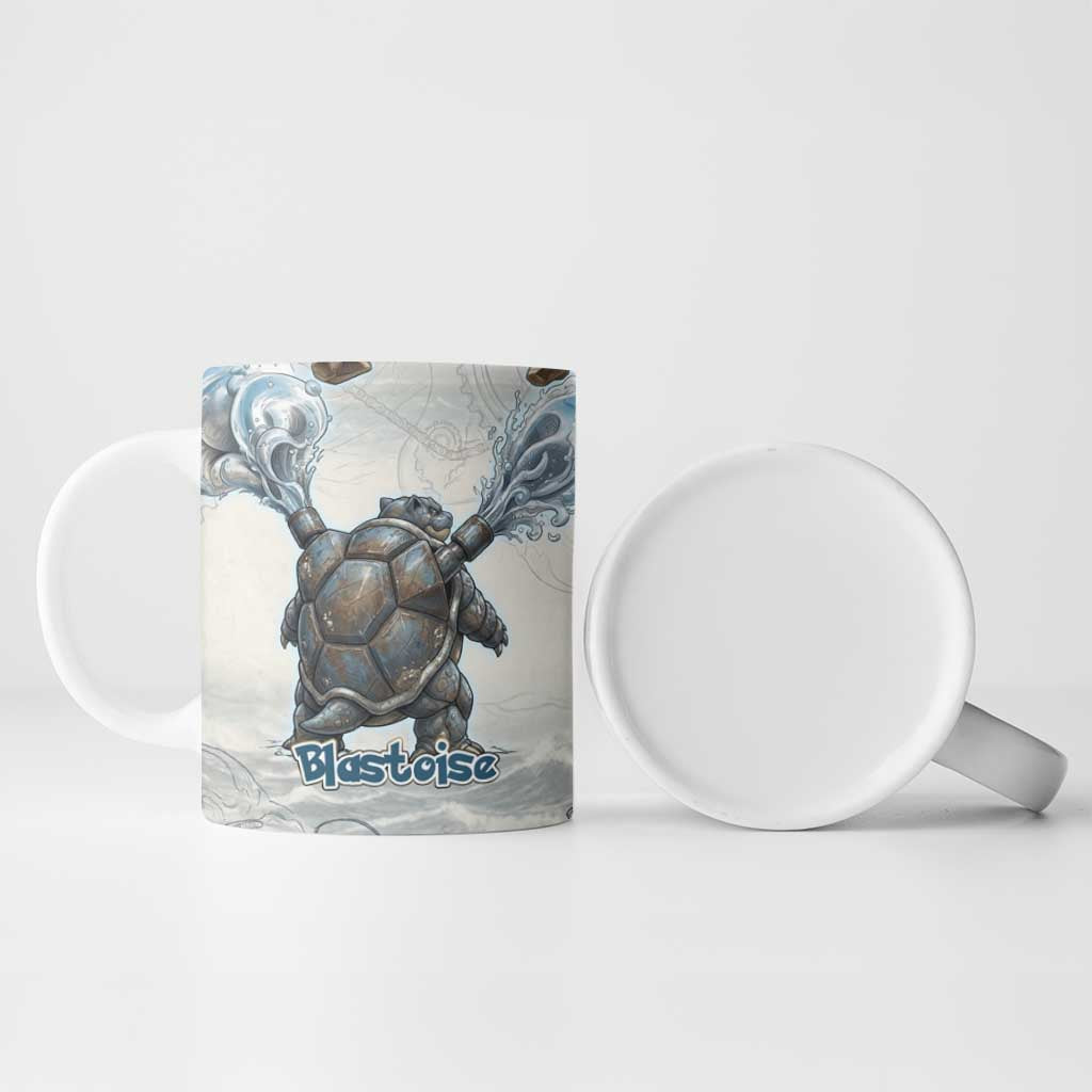 Blastoise Ceramic Mug Steampunk Mechanical Gear Art
