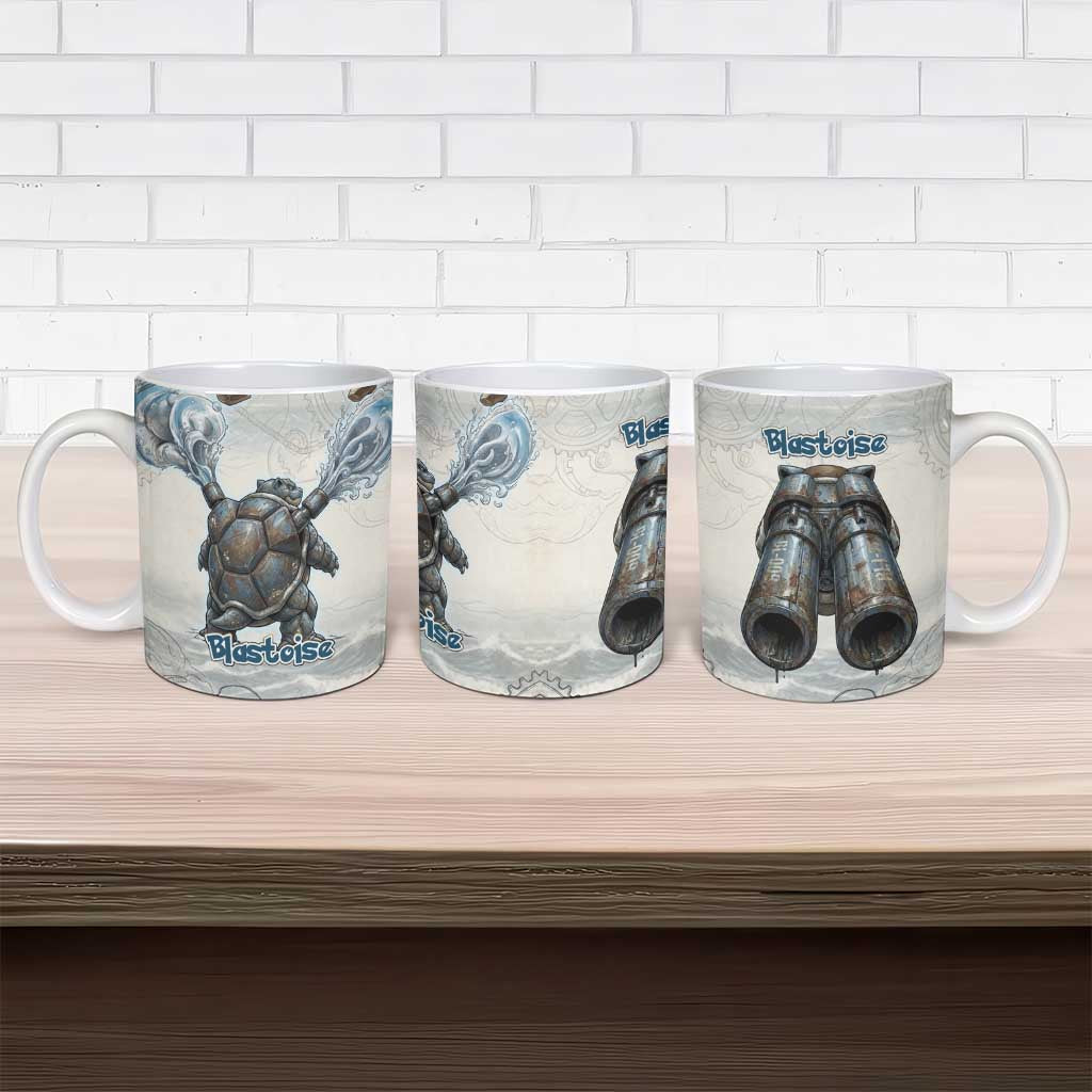 Blastoise Ceramic Mug Steampunk Mechanical Gear Art