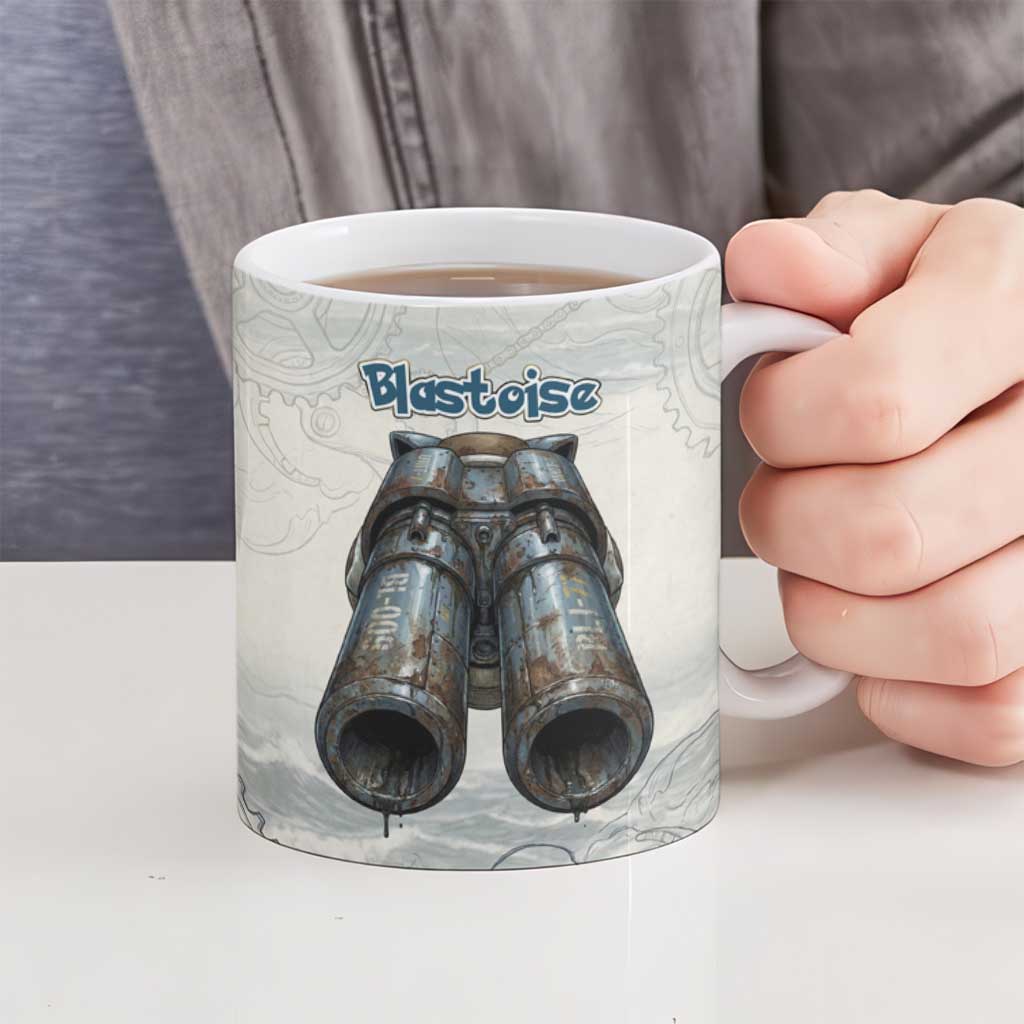 Blastoise Ceramic Mug Steampunk Mechanical Gear Art