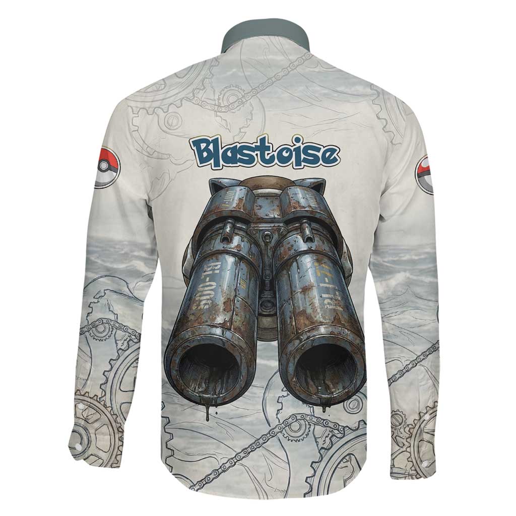Blastoise Family Matching Off Shoulder Maxi Dress and Hawaiian Shirt Steampunk Mechanical Gear Art