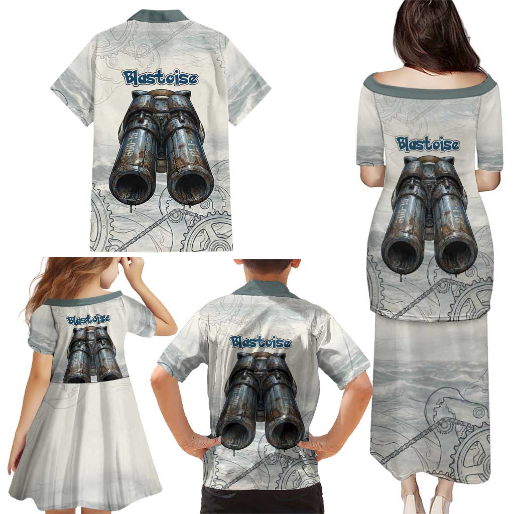 Blastoise Family Matching Puletasi and Hawaiian Shirt Steampunk Mechanical Gear Art