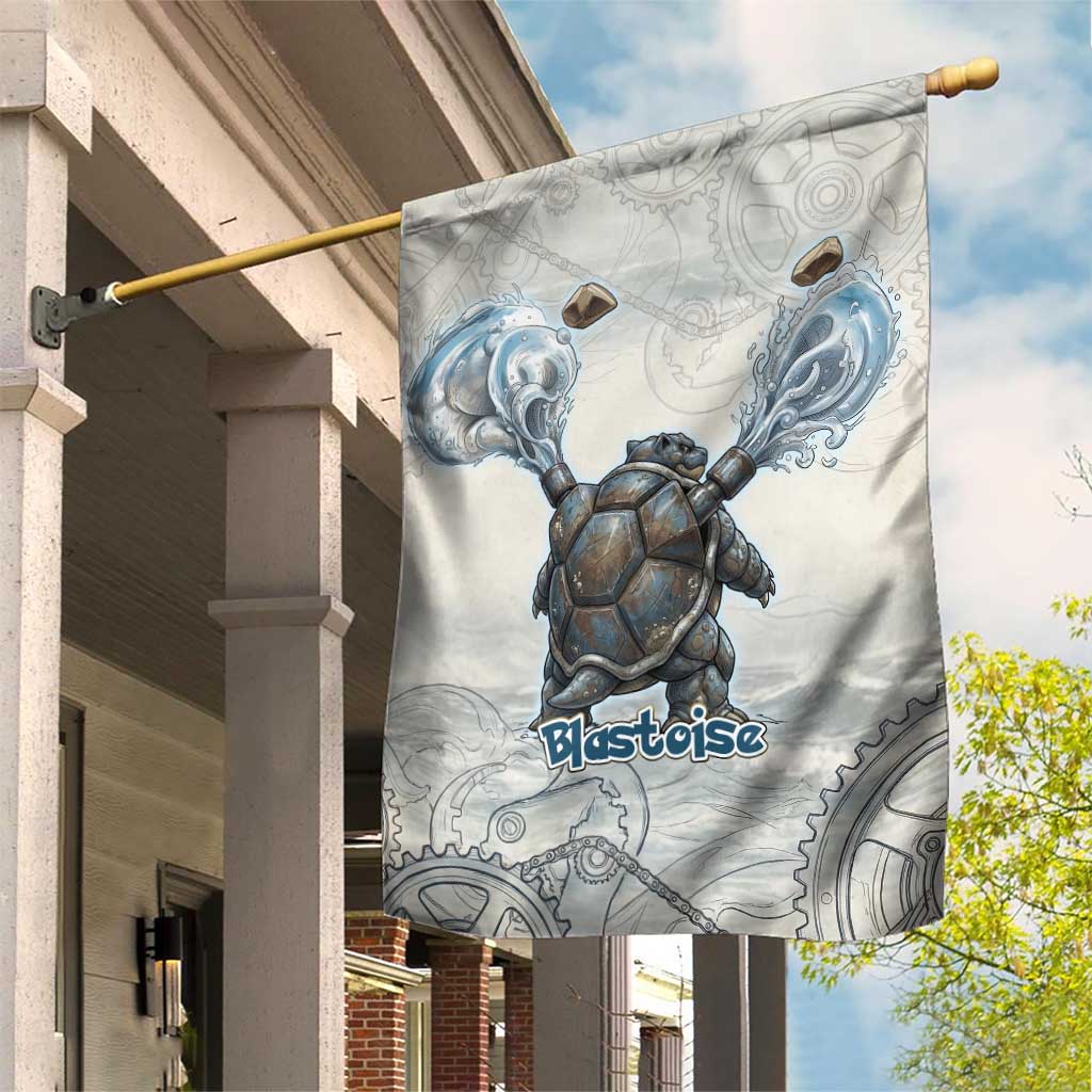 Blastoise Garden Flag Steampunk Mechanical Gear Art