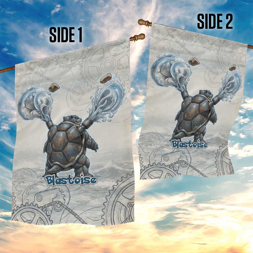 Blastoise Garden Flag Steampunk Mechanical Gear Art