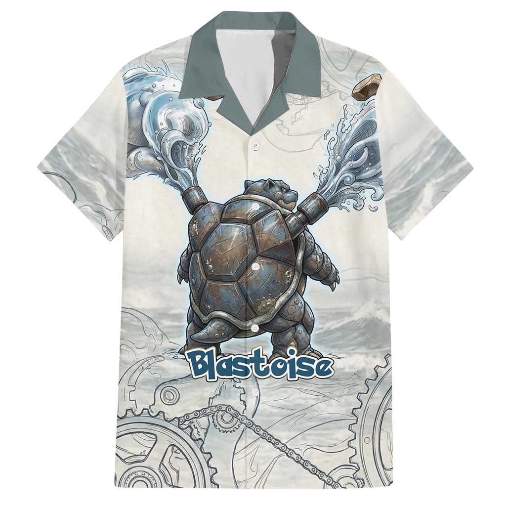 Blastoise Hawaiian Shirt Steampunk Mechanical Gear Art