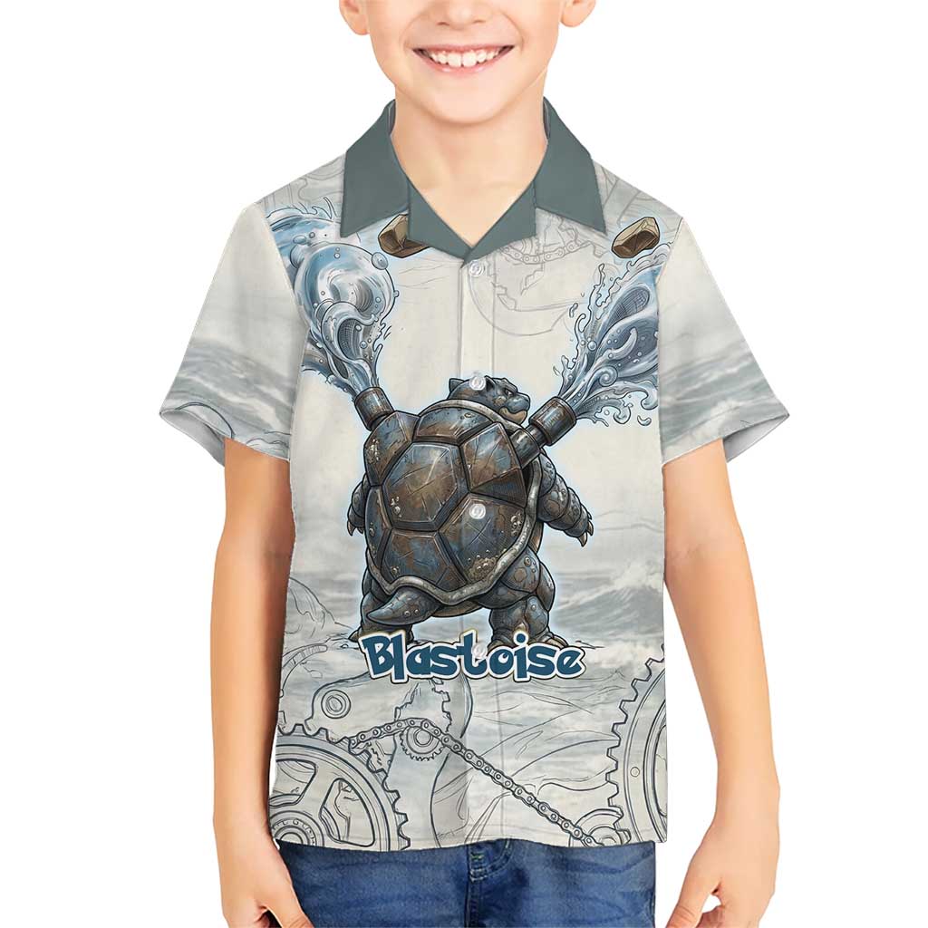 Blastoise Hawaiian Shirt Steampunk Mechanical Gear Art