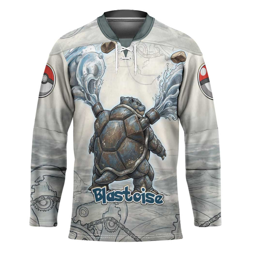 Blastoise Hockey Jersey Steampunk Mechanical Gear Art