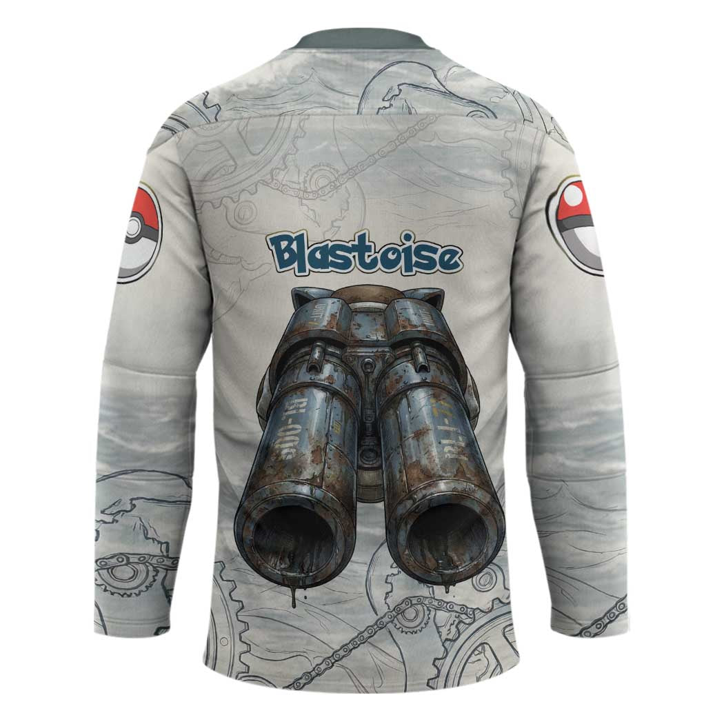 Blastoise Hockey Jersey Steampunk Mechanical Gear Art