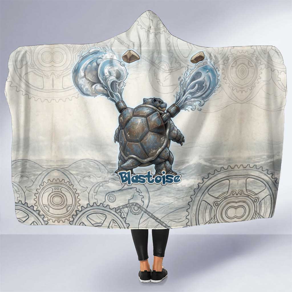 Blastoise Hooded Blanket Steampunk Mechanical Gear Art