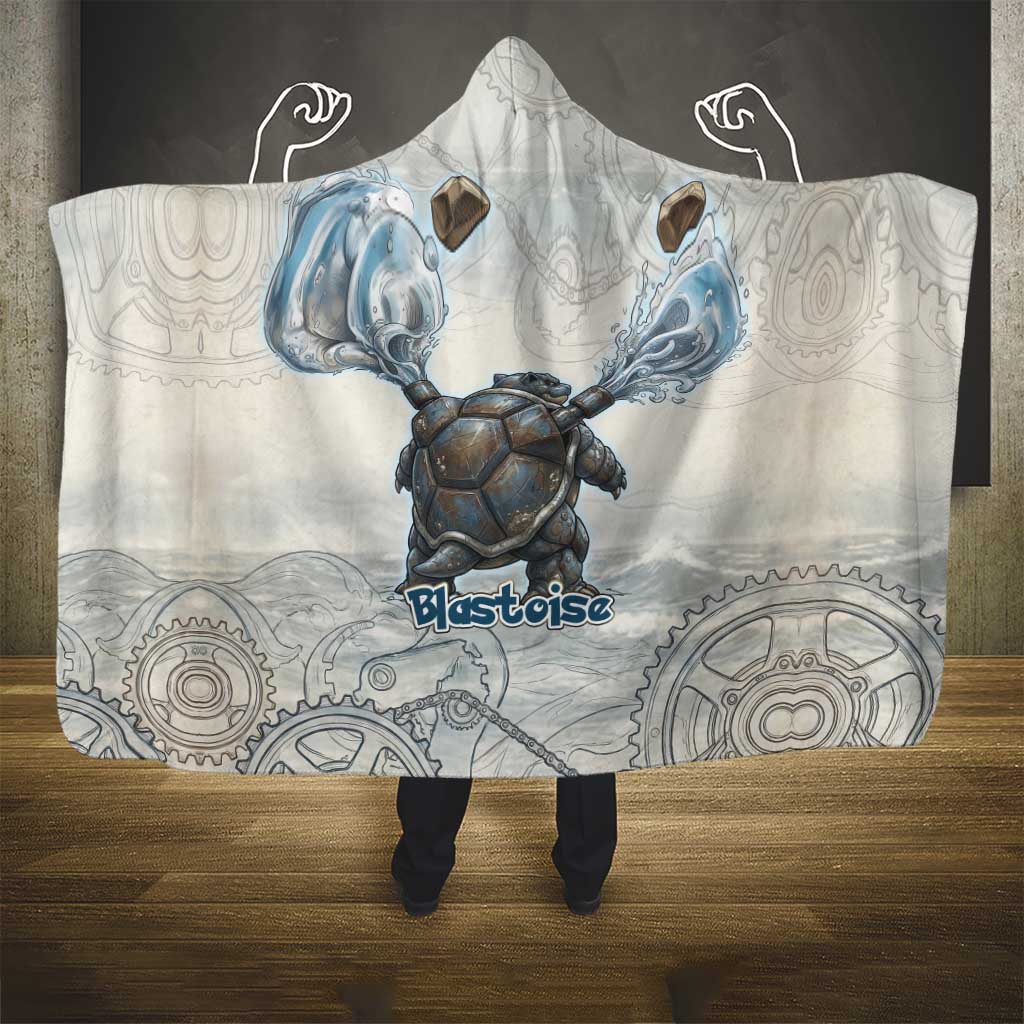 Blastoise Hooded Blanket Steampunk Mechanical Gear Art