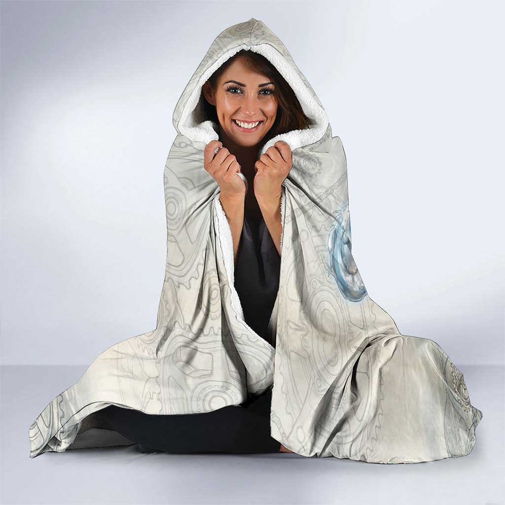 Blastoise Hooded Blanket Steampunk Mechanical Gear Art