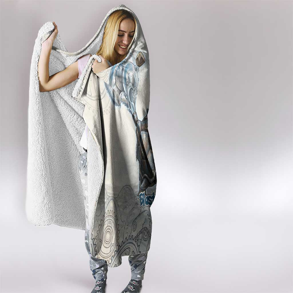 Blastoise Hooded Blanket Steampunk Mechanical Gear Art
