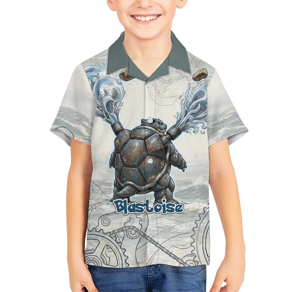 Blastoise Kid Hawaiian Shirt Steampunk Mechanical Gear Art