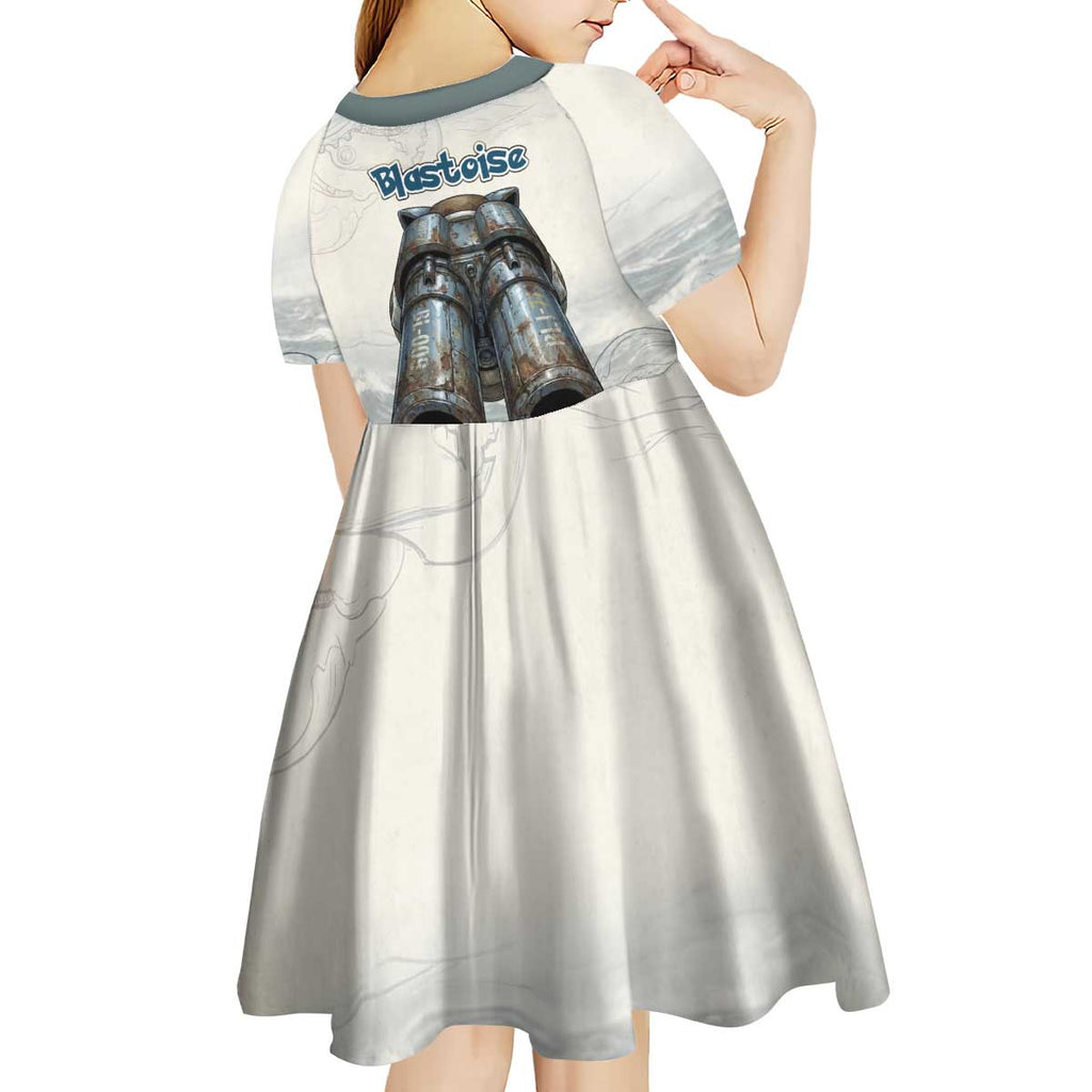 Blastoise Kid Short Sleeve Dress Steampunk Mechanical Gear Art