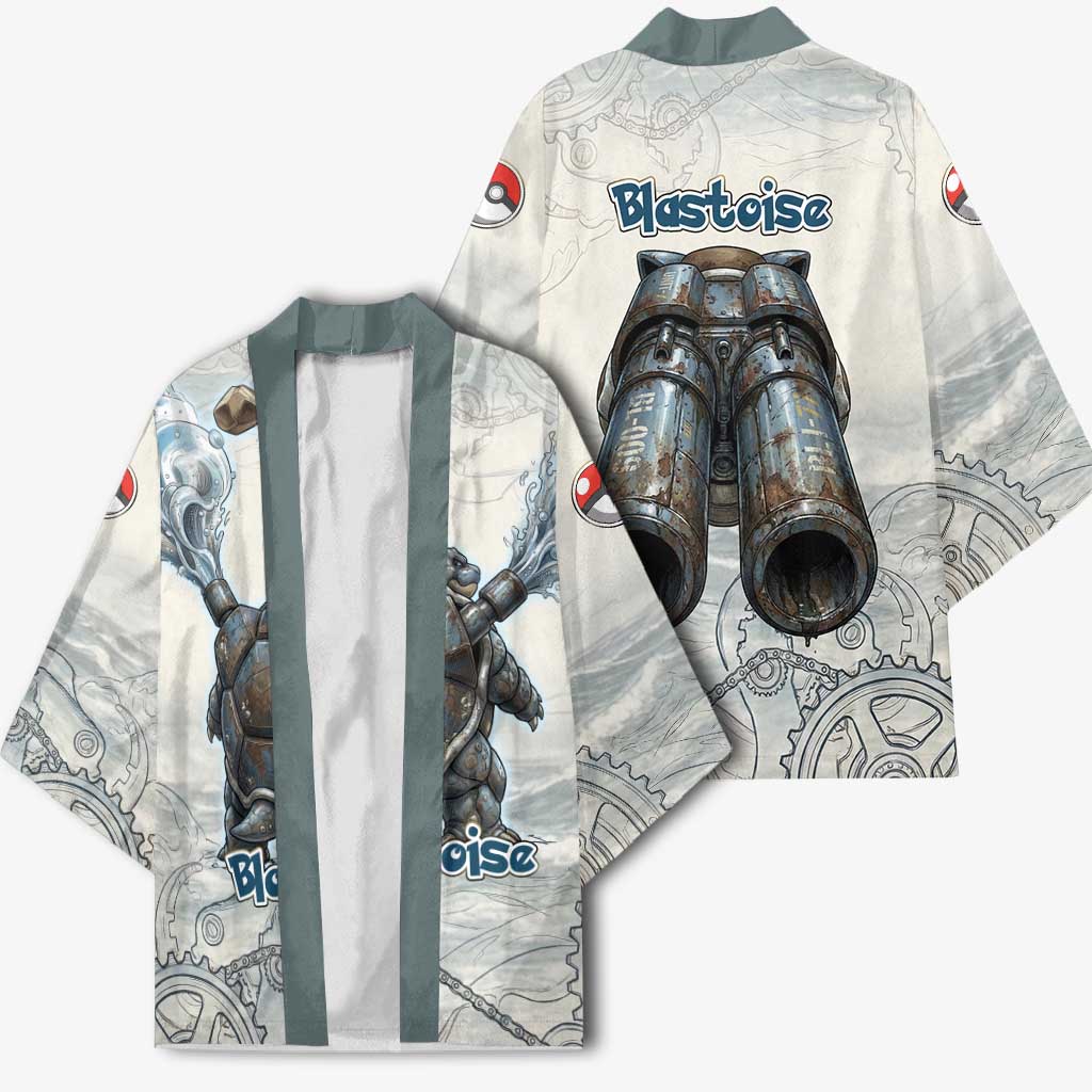 Blastoise Kimono Steampunk Mechanical Gear Art