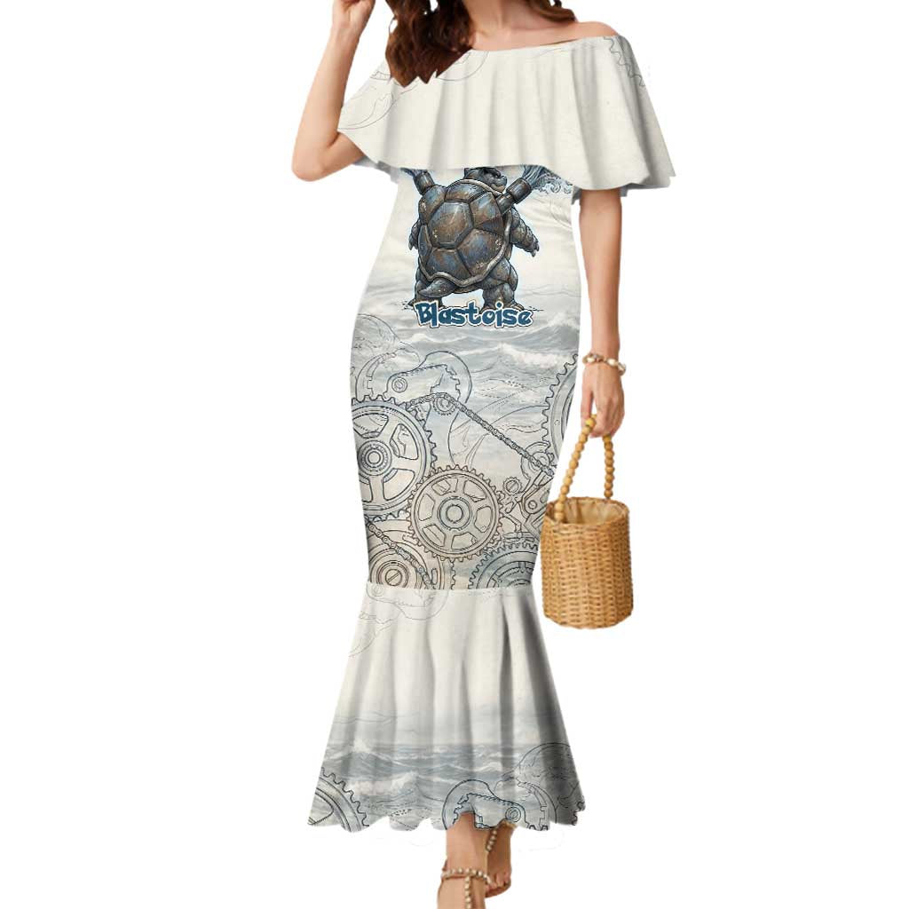 Blastoise Mermaid Dress Steampunk Mechanical Gear Art