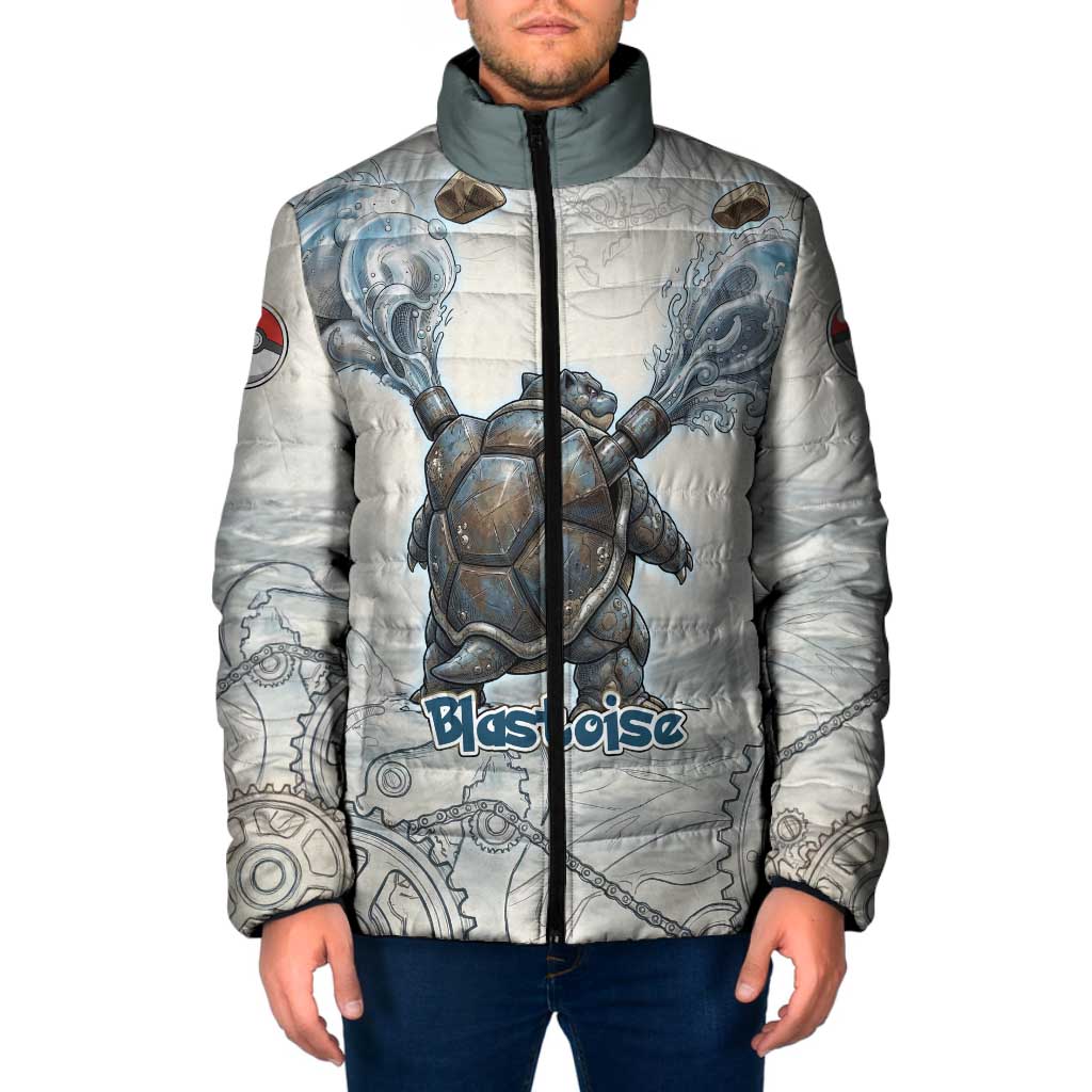 Blastoise Padded Jacket Steampunk Mechanical Gear Art