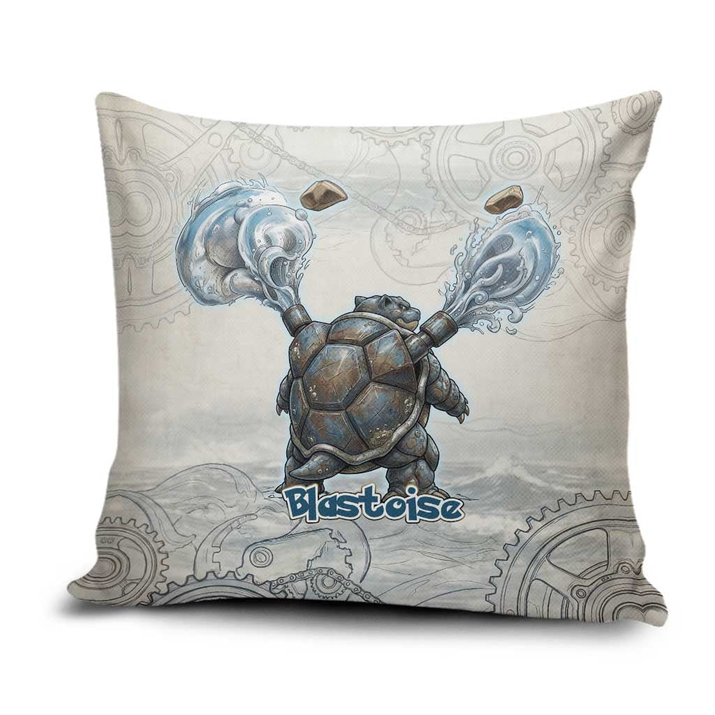 Blastoise Pillow Cover Steampunk Mechanical Gear Art