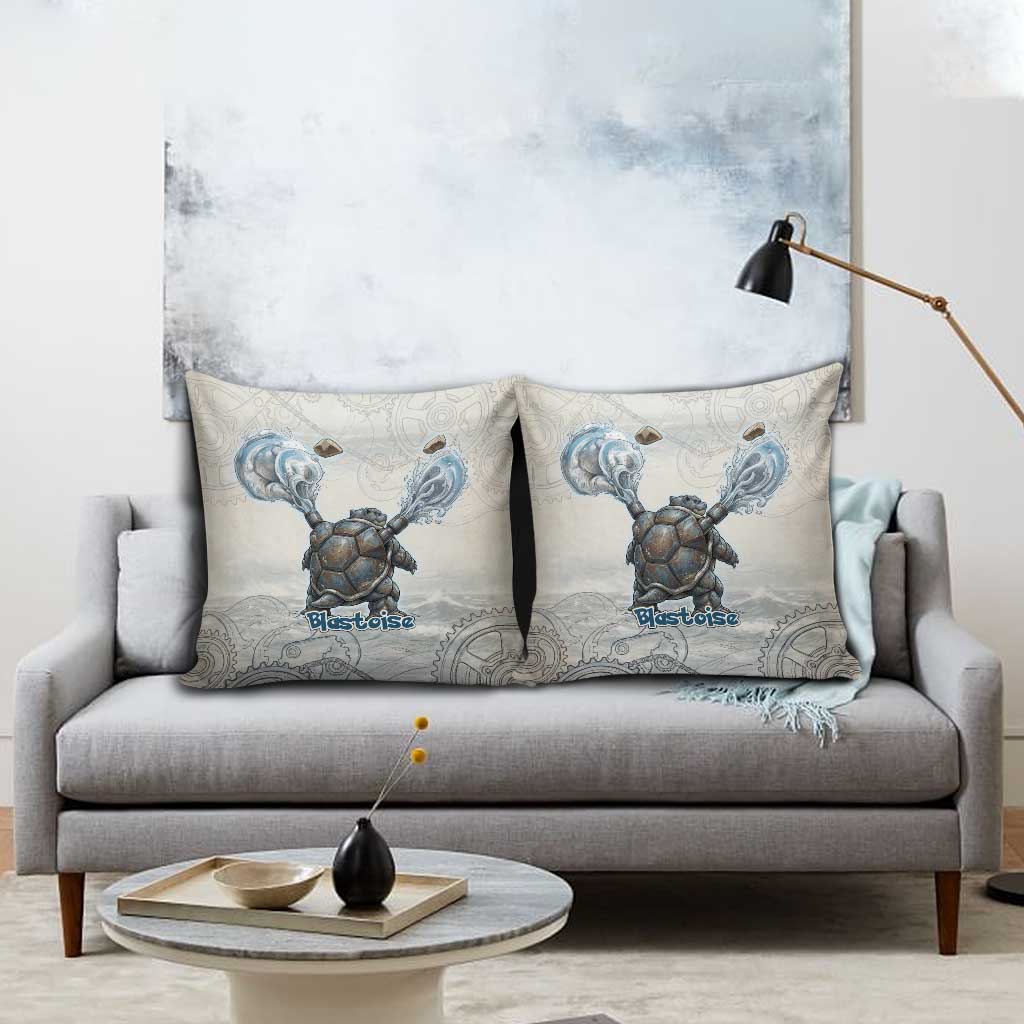 Blastoise Pillow Cover Steampunk Mechanical Gear Art