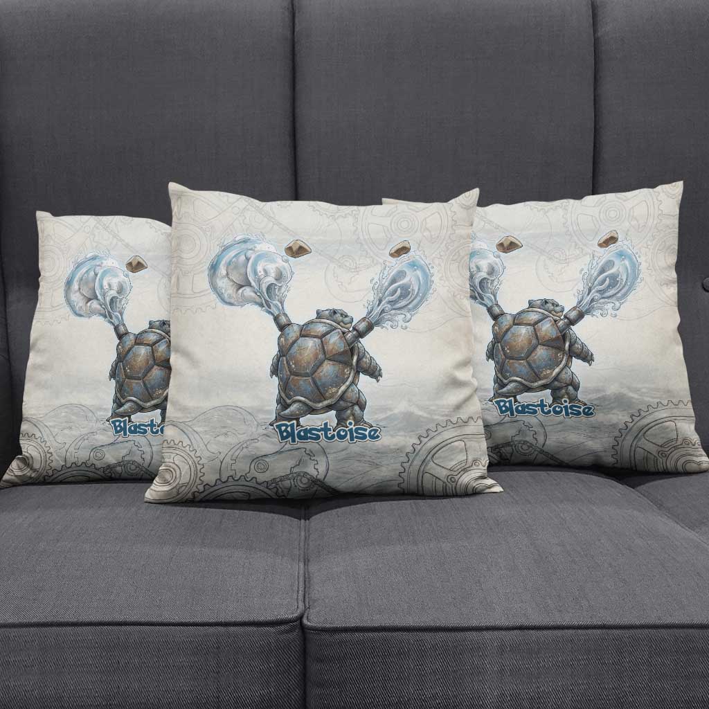 Blastoise Pillow Cover Steampunk Mechanical Gear Art