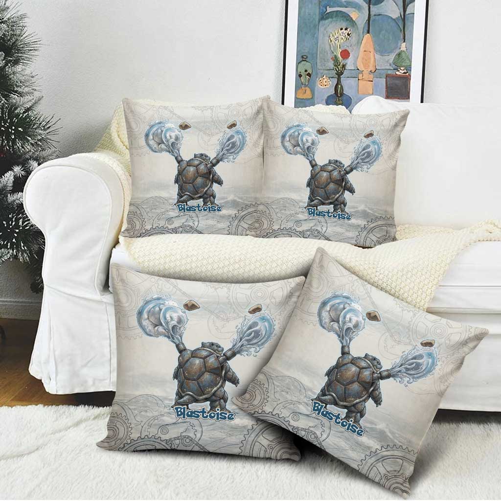Blastoise Pillow Cover Steampunk Mechanical Gear Art