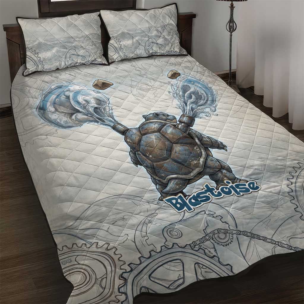 Blastoise Quilt Bed Set Steampunk Mechanical Gear Art