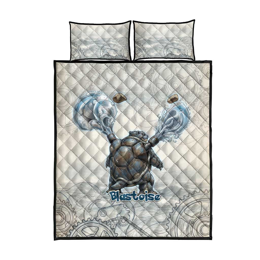 Blastoise Quilt Bed Set Steampunk Mechanical Gear Art