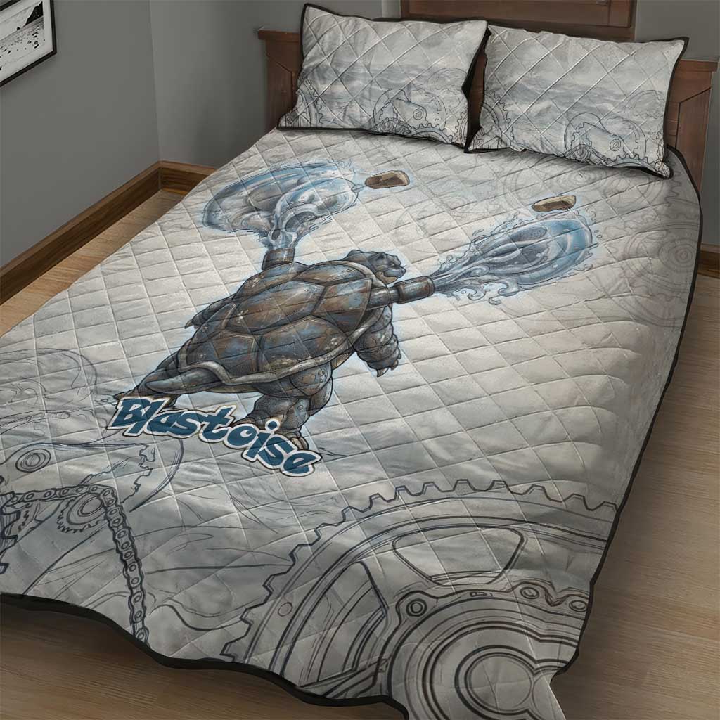 Blastoise Quilt Bed Set Steampunk Mechanical Gear Art