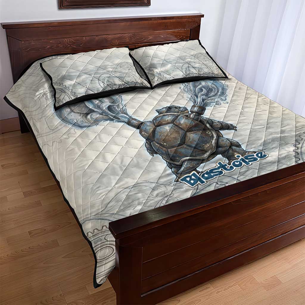 Blastoise Quilt Bed Set Steampunk Mechanical Gear Art