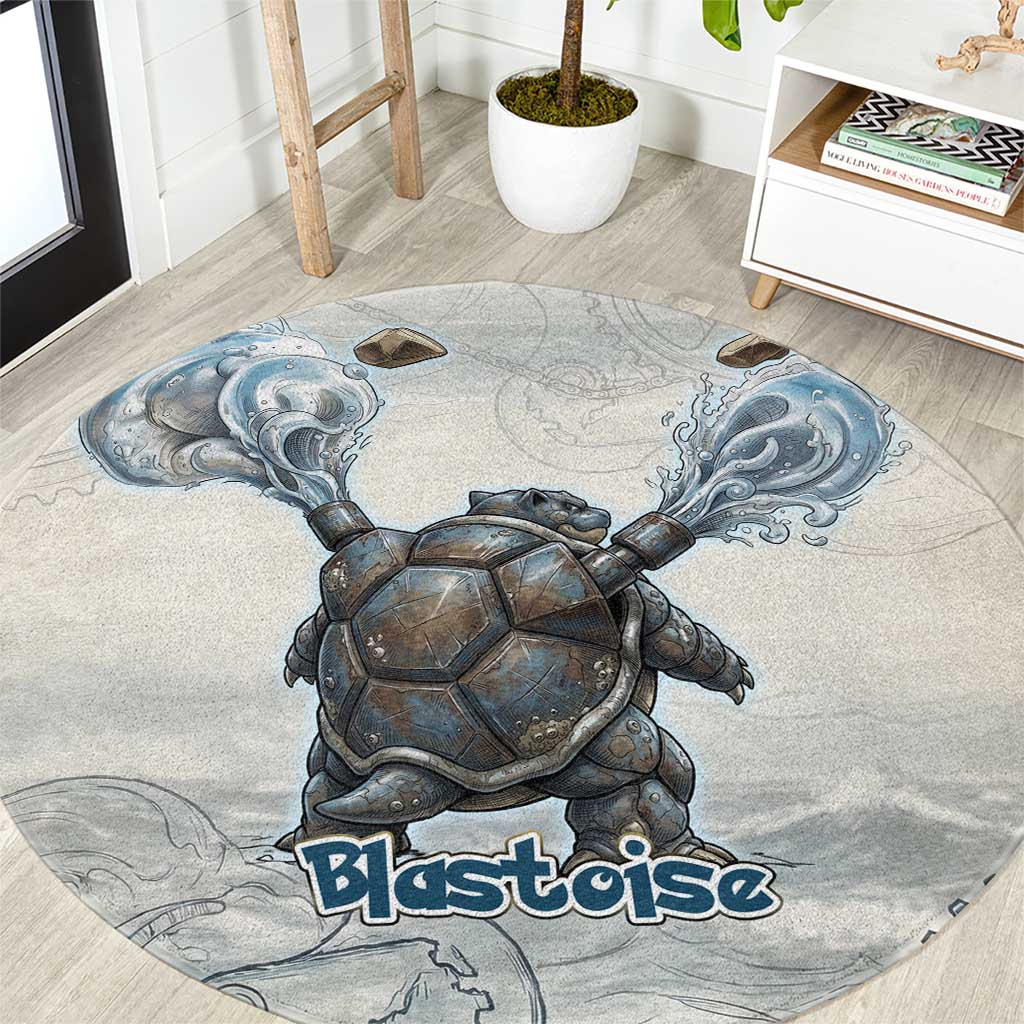 Blastoise Round Carpet Steampunk Mechanical Gear Art