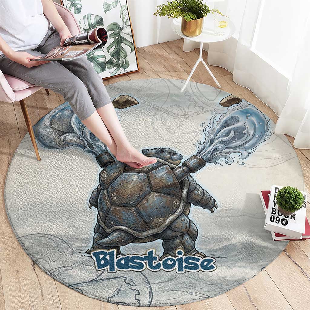 Blastoise Round Carpet Steampunk Mechanical Gear Art
