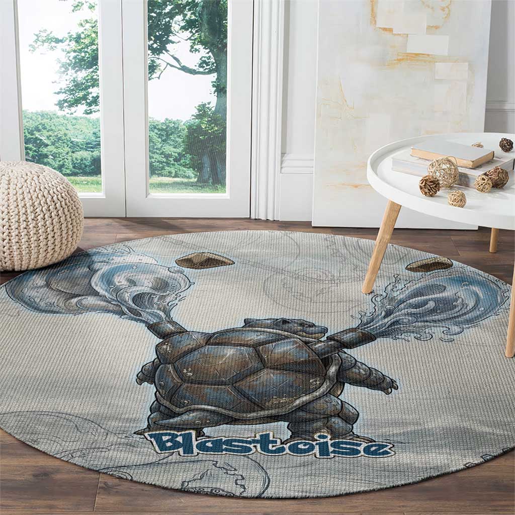 Blastoise Round Carpet Steampunk Mechanical Gear Art
