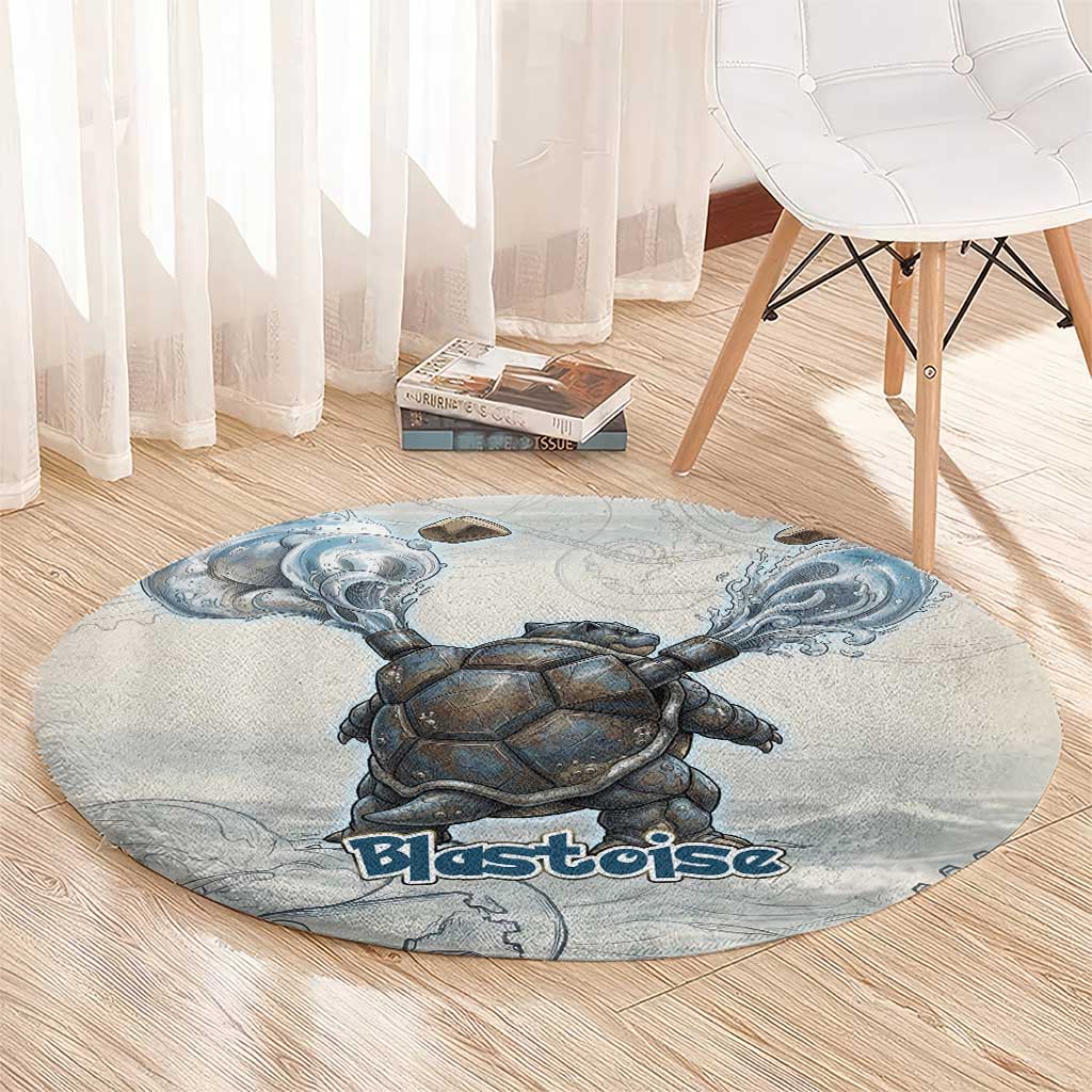 Blastoise Round Carpet Steampunk Mechanical Gear Art