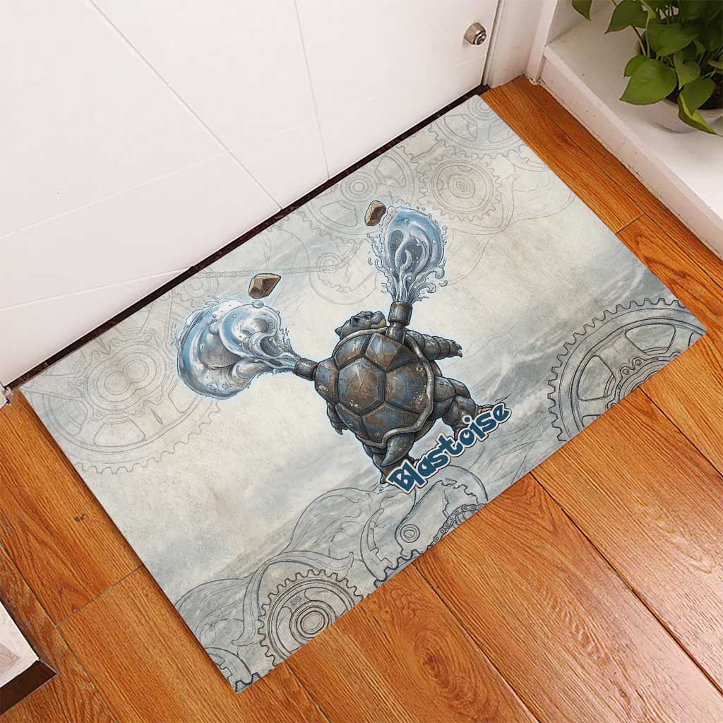 Blastoise Rubber Doormat Steampunk Mechanical Gear Art