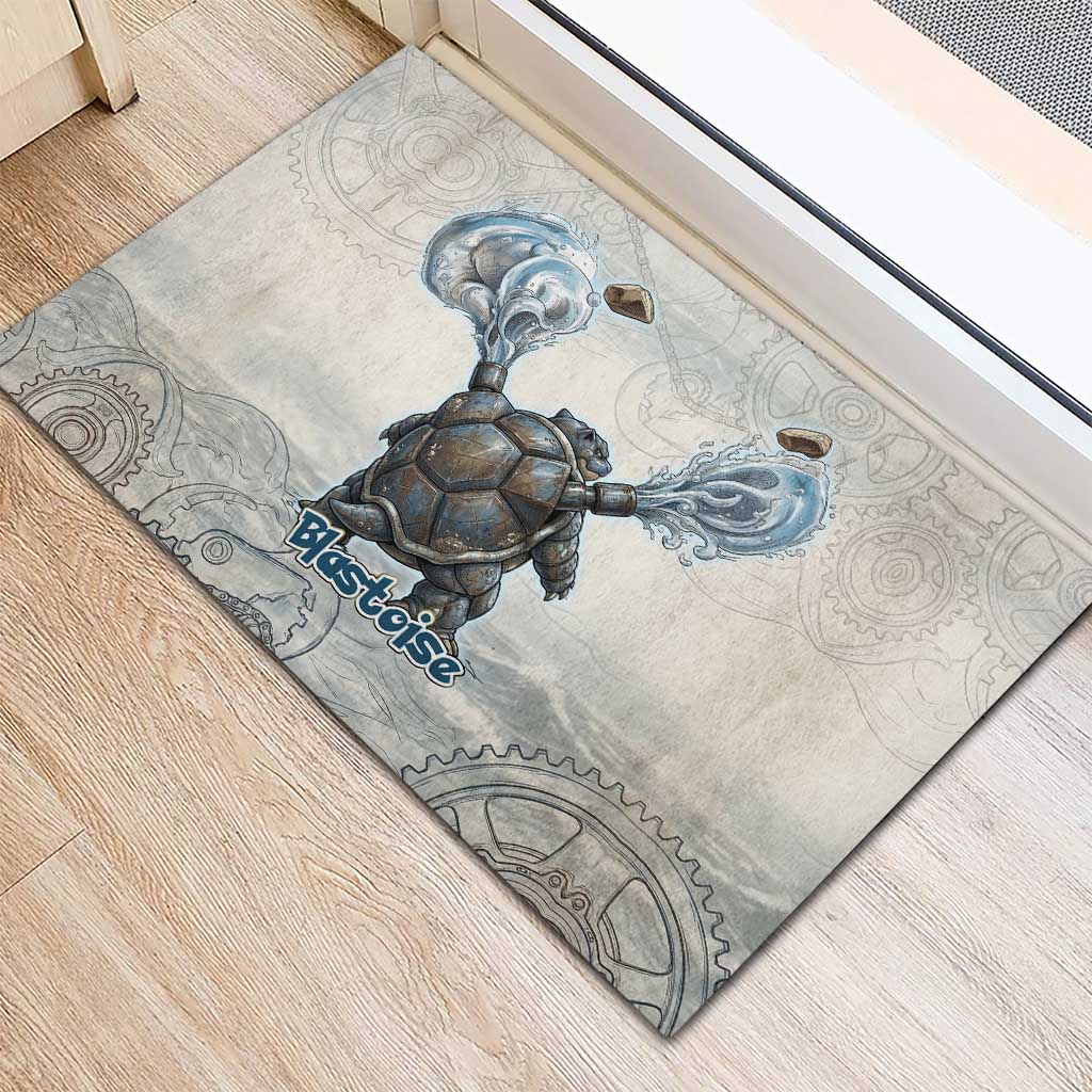 Blastoise Rubber Doormat Steampunk Mechanical Gear Art