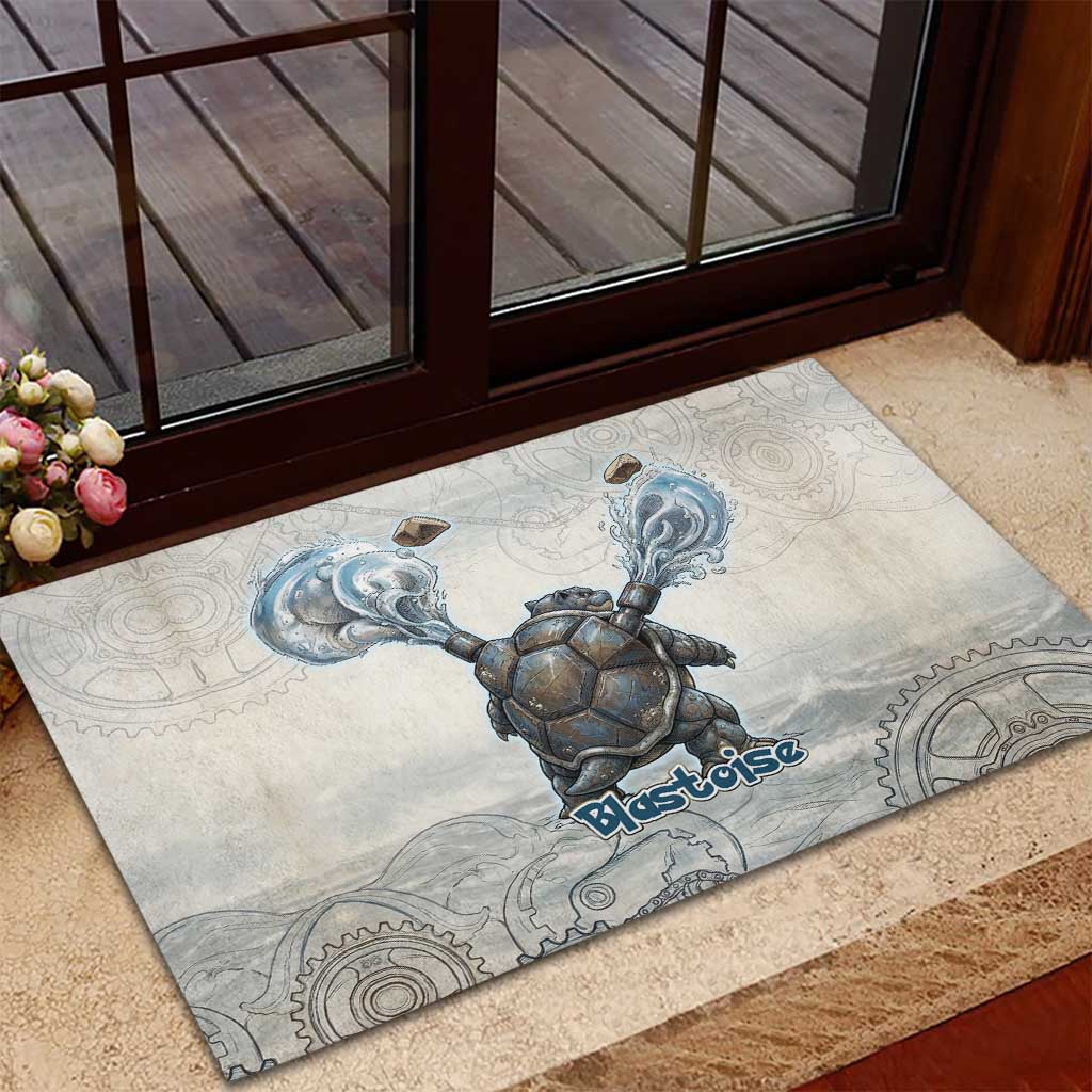 Blastoise Rubber Doormat Steampunk Mechanical Gear Art