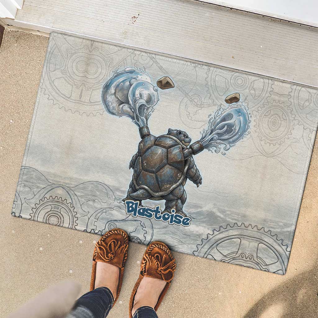 Blastoise Rubber Doormat Steampunk Mechanical Gear Art