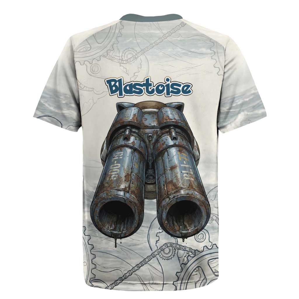 Blastoise Rugby Jersey Steampunk Mechanical Gear Art